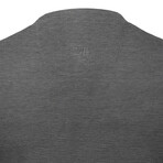 Mens Thermal Henley Long Sleeves Shirts // Charcoal + Grey (S)