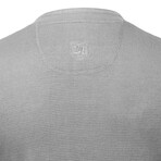 Mens Thermal Henley Long Sleeves Shirts // Grey + Burgundy (S)