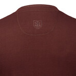 Mens Thermal Henley Long Sleeves Shirts // Charcoal + Burgundy (S)