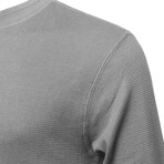 Mens Thermal Henley Long Sleeves Shirts // Gray (M)