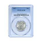 1927 Standing Liberty Quarter // PCGS Certified AU58 // Deluxe Collector's Pouch