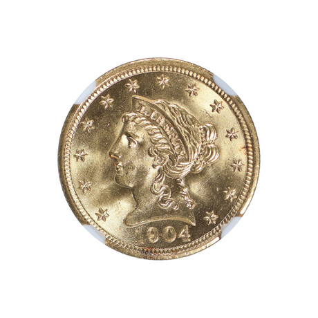 1904 $2.5 Gold Liberty // NGC Certified MS65 // Wood Presentation Box