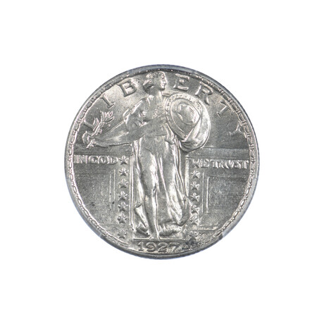 1927 Standing Liberty Quarter // PCGS Certified AU58 // Deluxe Collector's Pouch