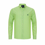 Minervino Men's Shirt // Green + Blue (Small)