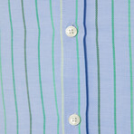 Eugrafo Men's Shirt // Blue + Green (3XL)