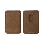 Alcantara MagSafe Cardholder // Brown