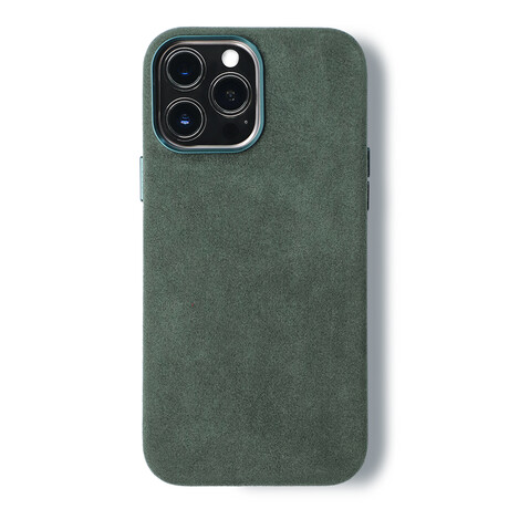 Alcantara iPhone Case // Forest Green (12 Pro Max)