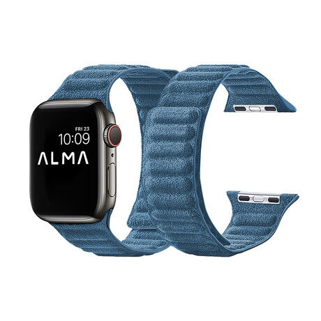 Alcantara Apple Watch Magnetic Bands // Navy Blue (38/40/41mm)