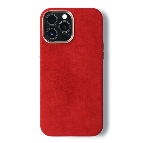 Alcantara iPhone Case // Red (13 Pro Max)