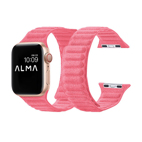 Alcantara Apple Watch Magnetic Bands // Pink (38/40/41mm)