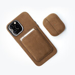 Alcantara AirPods Pro Case // Brown (Gen 1)