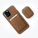 Alcantara MagSafe Cardholder // Brown