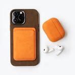 Alcantara MagSafe Cardholder // Orange