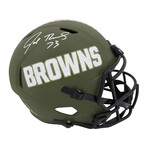 Joe Thomas // Cleveland Browns // Signed Salute to Service Riddell Full Size Speed Replica Helmet