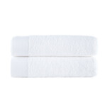 Brooks Brothers Solid Signature // Bath Sheets // Set of 2 (Silver)