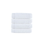 Brooks Brothers Solid Signature // Hand Towels // Set of 4 (Silver)