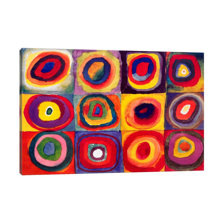 Squares with Concentric Circles by Wassily Kandinsky (18"H x 26"W x 0.75"D)