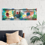 Hundred Dollar Bill - Spray Paint by 5by5collective (16"H x 48"W x 0.75"D)