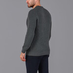 Fisherman Rib Knit Jumper // Charcoal Gray (XS)