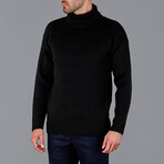 The Modern Submariner Roll Neck Jumper // Black (XS)