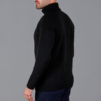 The Modern Submariner Roll Neck Jumper // Black (XS)