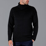 The Modern Submariner Roll Neck Jumper // Black (XS)