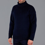 The Modern Submariner Roll Neck Jumper // Navy (3XL)