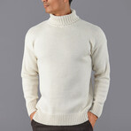 The Modern Submariner Roll Neck Jumper // Ecru (XS)