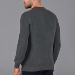 Fisherman Rib Knit Jumper // Charcoal Gray (XS)