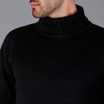 The Modern Submariner Roll Neck Jumper // Black (XS)