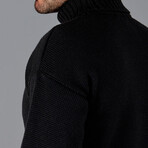 The Modern Submariner Roll Neck Jumper // Black (XS)