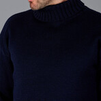 The Modern Submariner Roll Neck Jumper // Navy (3XL)
