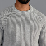 Fisherman Rib Knit Jumper // Ash Gray (XS)