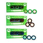 Fingears Magnetic Finger Rings // Small // Set of 3 (Blue-Black + Black-Green + Black-Orange)