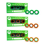 Fingears Magnetic Finger Rings // Small // Set of 3 (Blue-Black + Black-Green + Black-Orange)