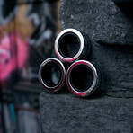 Fingears Magnetic Finger Rings // Medium // Set of 2 (Silver-Black + Silver-White)