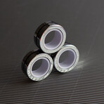 Fingears Magnetic Finger Rings // Medium // Set of 2 (Silver-Black + Silver-White)