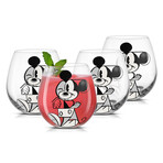 Disney Mickey Mouse Constructive Stemless Wine Glass // 15 oz // Set of 4