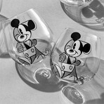 Disney Mickey Mouse Constructive Stemless Wine Glass // 15 oz // Set of 4