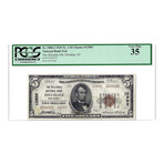 1929 Small Size National Bank Note // Hillsdale, New Jersey // PMG Certified VF35