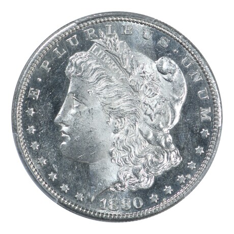 1880-S Morgan SilverDollar // PCGS Certified MS64 Proof Like // Deluxe Collector's Pouch