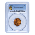 1923 Lincoln Wheat Cent // PCGS Certified MS65RD // Deluxe Collector's Pouch