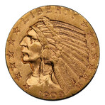 1909-D $2.5 Gold Indian Quarter Eagle // PCGS & CAC Certified MS63 // Wood Presentation Box