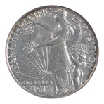 1915-S Panama Pacific $1 Silver Commemorative // NGC Certified MS63 // Deluxe Collector's Pouch