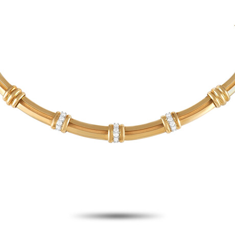 Tiffany & Co. // Atlas 18K Yellow Gold Diamond Necklace // 14" // Estate