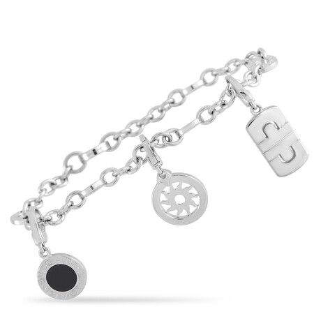 Bvlgari // 18K White Gold Charm Bracelet // 7.5" // Estate
