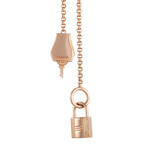 Hermes // Kelly Clochette 18K Rose Gold Long Necklace // 40" // New