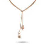 Hermes // Kelly Clochette 18K Rose Gold Long Necklace // 40" // New