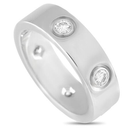 Cartier // LOVE 18K White Gold 6 Diamond Ring // Ring Size: 5.25 // Estate
