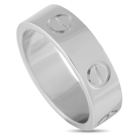 Cartier // LOVE Platinum Band Ring // Ring Size: 5.25 // Estate